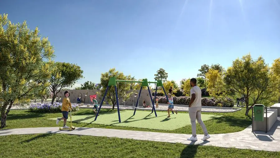 Playground infantil da praça central da Cidade Sete Sóis